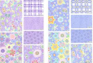 SPRING MEADOW 5 Quilt Squares Cheri Strole MODA Charms  