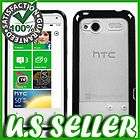 BLACK+CLEAR CANDY TPU SKIN HARD CASE FOR HTC RADAR 4G SNAP ON COVER