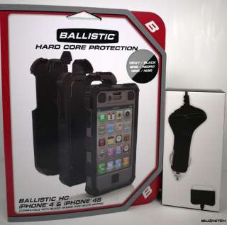 NEW RETAIL AGF BALLISTIC COVER HC FOR IPHONE 4S 4 RUGGED CASE GREY 