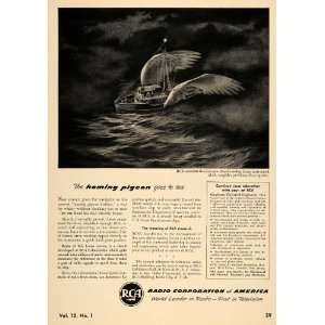  1949 Ad Radio Corporation Homing Pigeon Loran Ship Boat 