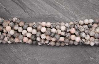 Pink Zebra Agate 6mm 16 Round Beads Loose Strands New  