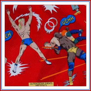 BOOAK Fabric Wrestling Sport RED Cartoon Super Hero BOY Cotton Quilt 