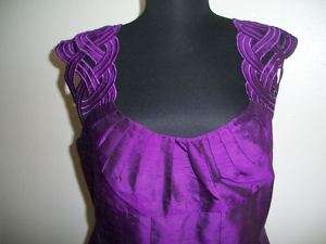 NEW Adrianna Papell Shantung Dress Purple Size 8  