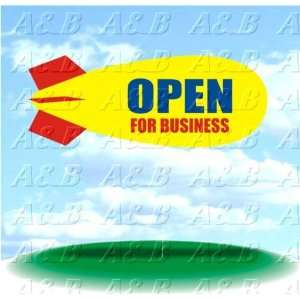 Outdoor Blow Up   OPEN FOR BUSINESS   Advertising Helium Blimp Balloon 