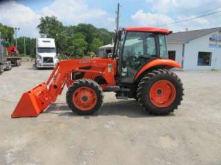 2010 KUBOTA M5040 4X4 TRACTOR WITH CAB AND LOADER, NICE  