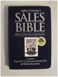 JEFFREY GITOMERS SALES BIBLE ULTIMATE RESOURCE SIGNED 9780061379406 