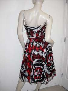 NWT Christian Lacroix Cotton Black White & Red Vermillon Dress 38 $ 