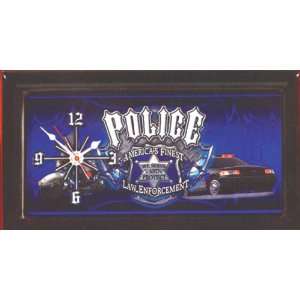  Police Law Enforcement License Plate Clock   Americas 