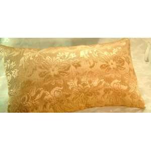  Lumbar Support Pillow in a Golden Yellow Damask Office 