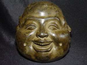 Amazing Rare Chinese Bronze four faces buddha head  