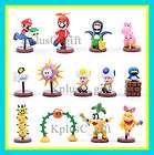   Nintendo Super Bros Mario Yoshi Luigi Bowser Toad Figures Set Lot 13