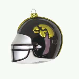  Iowa Hawkeyes Ncaa Glass Football Helmet Ornament (3 