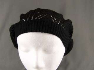   lightweight knit beret slouchy baggy tam hat cap beanie crochet styleB