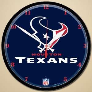  Houston Texans 12 Round Wall Clock