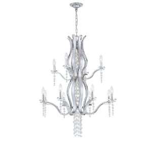  Flow Collection 12 Light 38 Polished Chrome Chandelier 