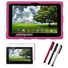   case cover pink+lcd film+stylus pen for asus eee pad transformer tf101