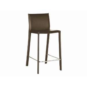  Brown Bonded Leather Bar Stool (Set of 2) 