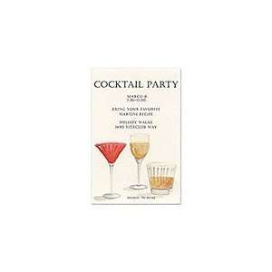 Three Cocktails with Glitter Cocktails Invitations  
