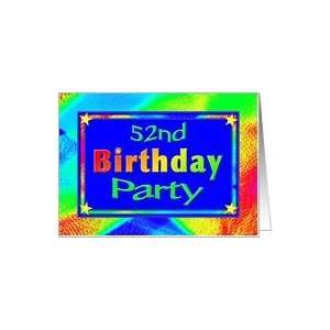  52nd Birthday Party Invitations Bright Lights Card Toys & Games
