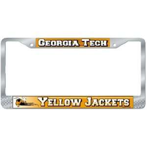  Georgia Tech Yellow Jackets Chrome License Plate Frame 