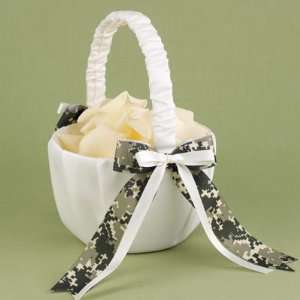 Well Suited Camouflage Flower Girl Basket