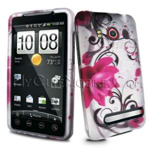 HTC Evo 4G PC36100 Case Pink Lotus Rubberized Faceplate 688288374688 
