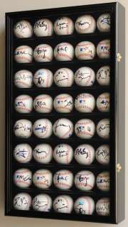 40 MLB Baseball Display Case Cabinet Rack 98% UV door  