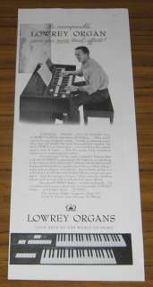 Original 1957 Vintage Ad Lowrey Organs Chicago,Illinois .