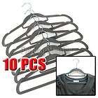 10Pcs Hangers Velvet Smooth Non Slip Slim Space Saving
