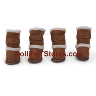   Collection Dog Boots Shoes Classic Sherpa Accents Rubber Soles New