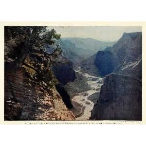 1923 Print Zion Canyon National Park Utah Landscape Natural History 