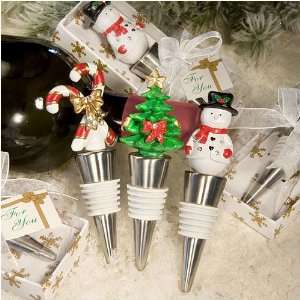  Holiday Themed Bottle Stopper Favors 3 assorted (Set of 15) Baby