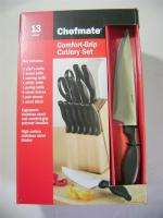 Chefmate 13 Pc. COMFORT GRIP knife Cutlery Set  NEW  