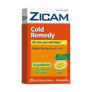 Zicam Cold Remedy RapidMelts with Vitamin C & Echinacea Tablets, Lemon 