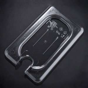   Size Polycarbonate Flat Lid with Spoon Notch   Clear