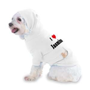 Love/Heart Jasmine Hooded (Hoody) T Shirt with pocket for your Dog 