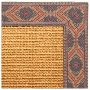  Caramel Sisal Rug with Southwest Tapestry Binding   5x8 