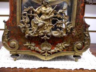 EXQUISITE FRENCH BOULLE MARTI MANTLE CLOCK C 1840 MEDAILLE BRONZE 