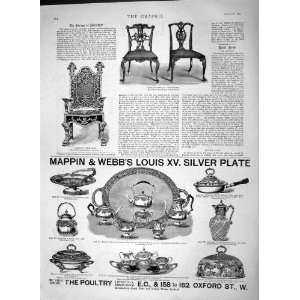    1892 Furniture Chippendale Chair Mappin Webb Silver
