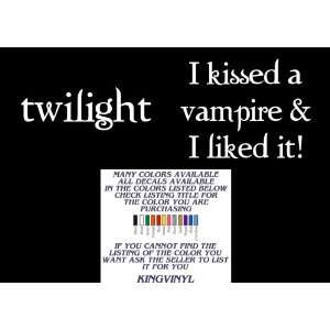 Twilight & I Kissed a Vampire & I Liked It 6 Decals 