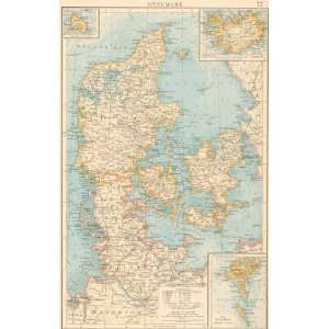  Andree 1899 Antique Map of Denmark