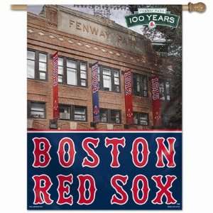  Boston Red Sox Fenway 100 Years Vertical Flag 27x37 