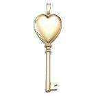   Yellow Gold Sweetheart Key Locket, Solid 14k Yellow Gold, 3/4 x 2 in