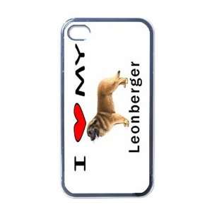  I Love My Leonberger Black Iphone 4 and Iphone 4s Case 