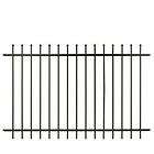Cercadia 48  x 72 Black Aluminum 2 Rail Picket Top Fence Panel (YW)