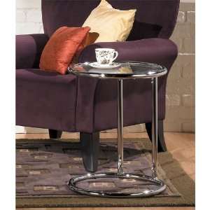  Yield Glass Circle Table, Chrome and Glass