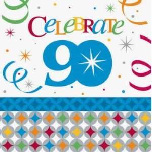  Celebrate in Style 90th Birthday 3 Ply Lunch Napkins 