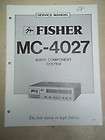 Fisher Service/Repair Manual~MC 4027 Stereo System~Origina​l