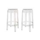 Baxton Studio Set of 2 Clear Acrylic Ghost Counter Stool