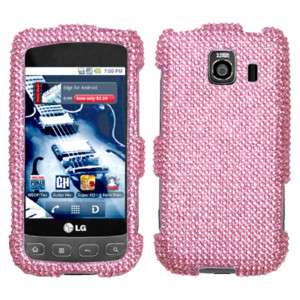 BLING Hard Phone Cover Case FOR LG OPTIMUS V VM670 Pink  